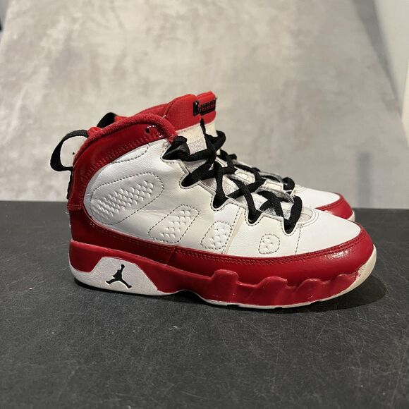 Jordan Air Jordan 9 Retro Shoes Kids Size 13C White Black Gym Red 401811-160 - Picture 1 of 9